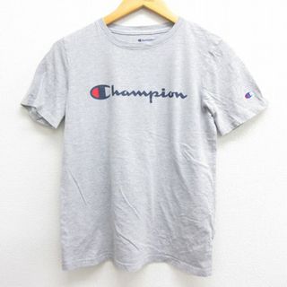 チャンピオン(Champion)の古着 チャンピオン Champion 半袖 Tシャツ キッズ ボーイズ 子供服 グレー 霜降り 22aug09(シャツ/カットソー)