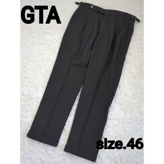 ジーティーアー(G.T.A)のGTA　スラックス　COMFORT HERRICK 46 黒　ウール　サイド(スラックス)