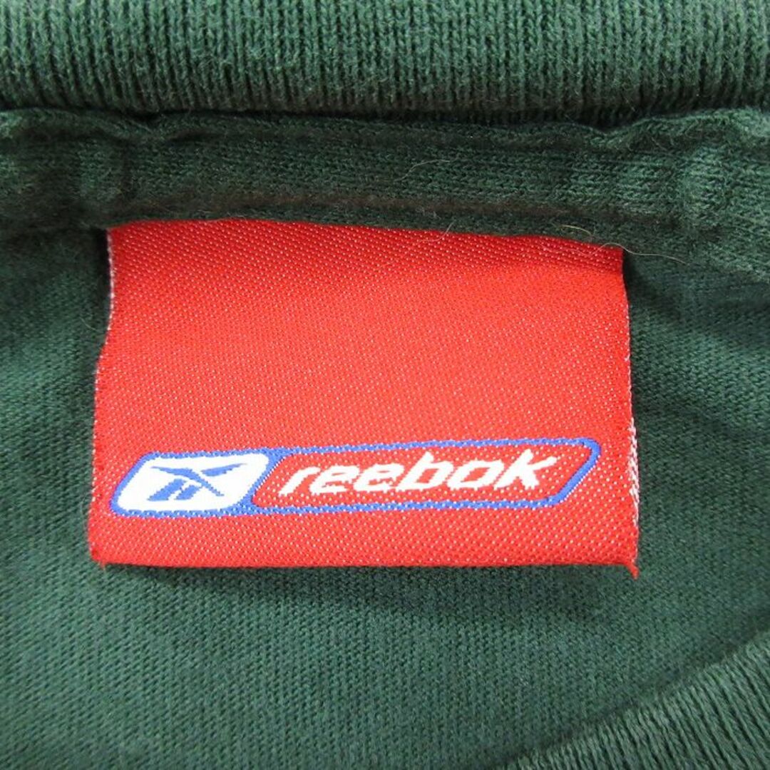 Reebok(リーボック)の古着 リーボック REEBOK 長袖 ビンテージ Tシャツ キッズ ボーイズ 子供服 00年代 00s NFL ピッツバーグスティーラーズ コットン クルーネック 緑 グリーン アメフト スーパーボウル 22aug09 キッズ/ベビー/マタニティのベビー服(~85cm)(シャツ/カットソー)の商品写真