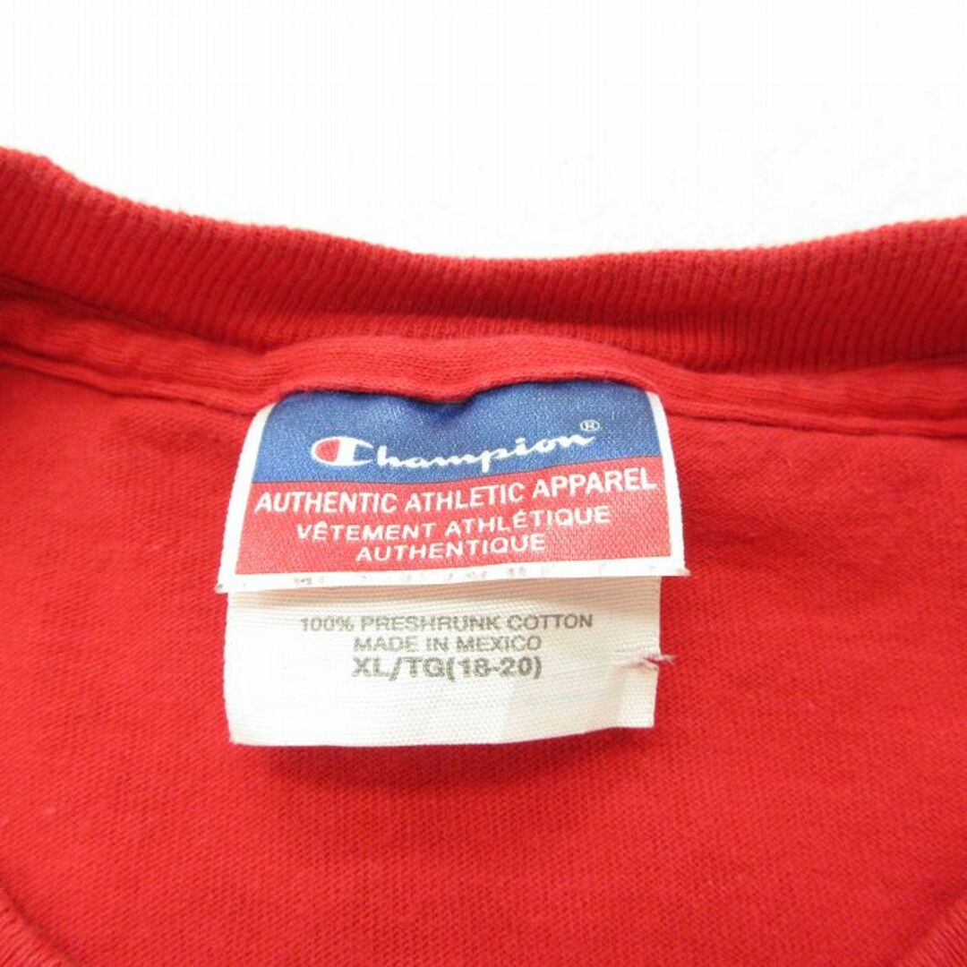 Champion(チャンピオン)の古着 チャンピオン Champion 半袖 Tシャツ キッズ ボーイズ 子供服 人 コットン クルーネック 赤 レッド 22sep15 キッズ/ベビー/マタニティのベビー服(~85cm)(シャツ/カットソー)の商品写真