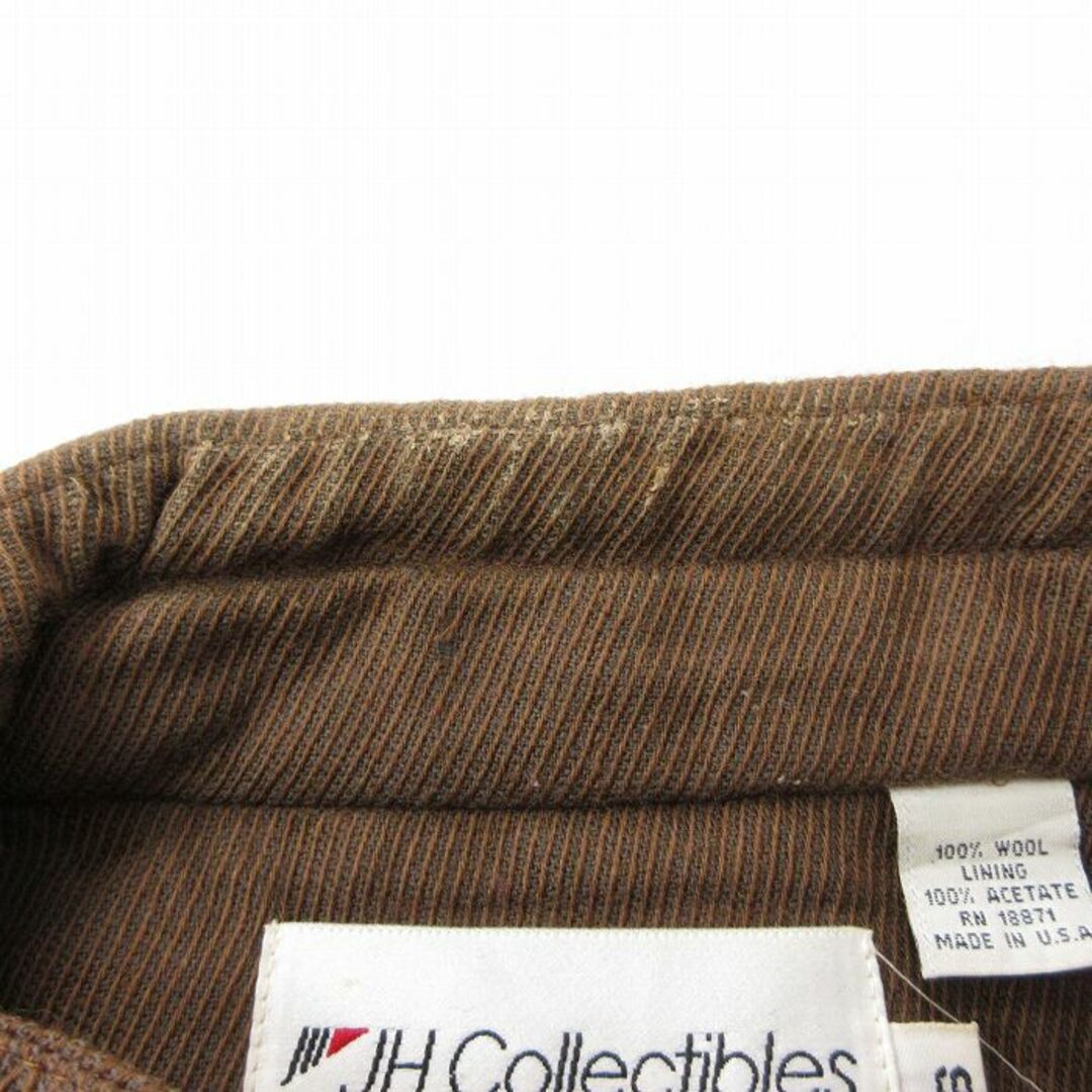古着 長袖 ウール ジャケット レディース 90年代 90s USA製 茶 古着 長袖 ウール ジャケット レディース 90年代 90s USA製 茶
