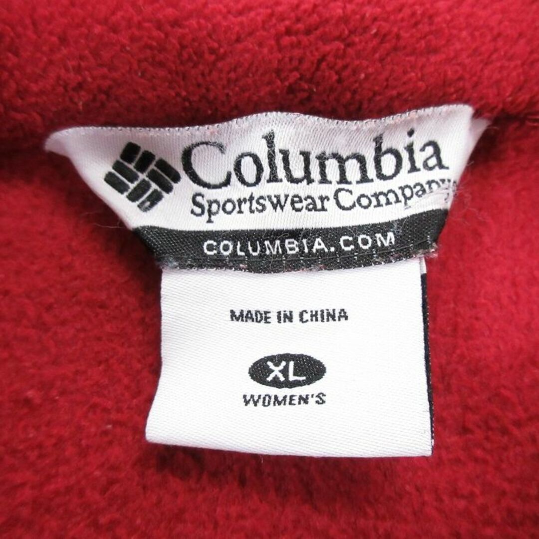 Columbia(コロンビア)の古着 コロンビア COLUMBIA 長袖 フリース ジャケット レディース 00年代 00s ワンポイントロゴ ラグラン 赤 レッド 22dec16 中古 アウター ジャンパー ブルゾン レディースのジャケット/アウター(ロングコート)の商品写真