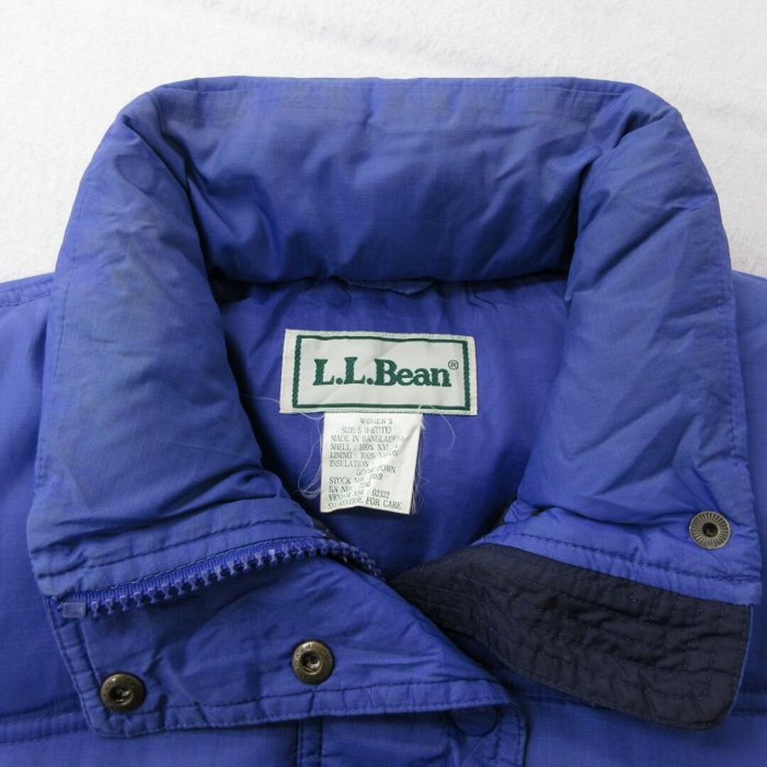 L.L.Bean(エルエルビーン)の古着 エルエルビーン LLBEAN 長袖 ダウン ジャケット レディース 90年代 90s ワンポイントロゴ リップストップ 紫 パープル 22dec28 中古 アウター ジャンパー ブルゾン レディースのジャケット/アウター(ロングコート)の商品写真