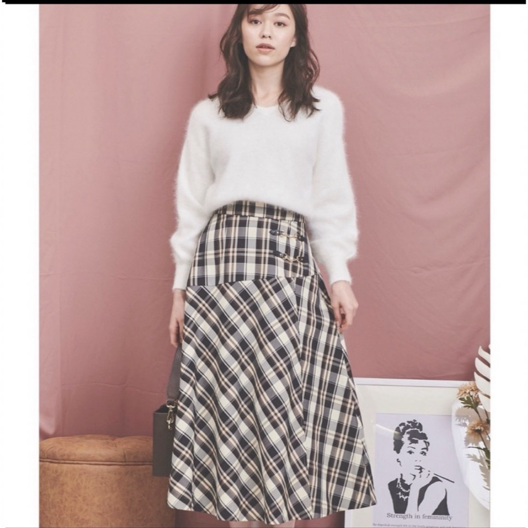Noela(ノエラ)のノエラ♡ ベルト付チェックスカート レディースのスカート(ロングスカート)の商品写真