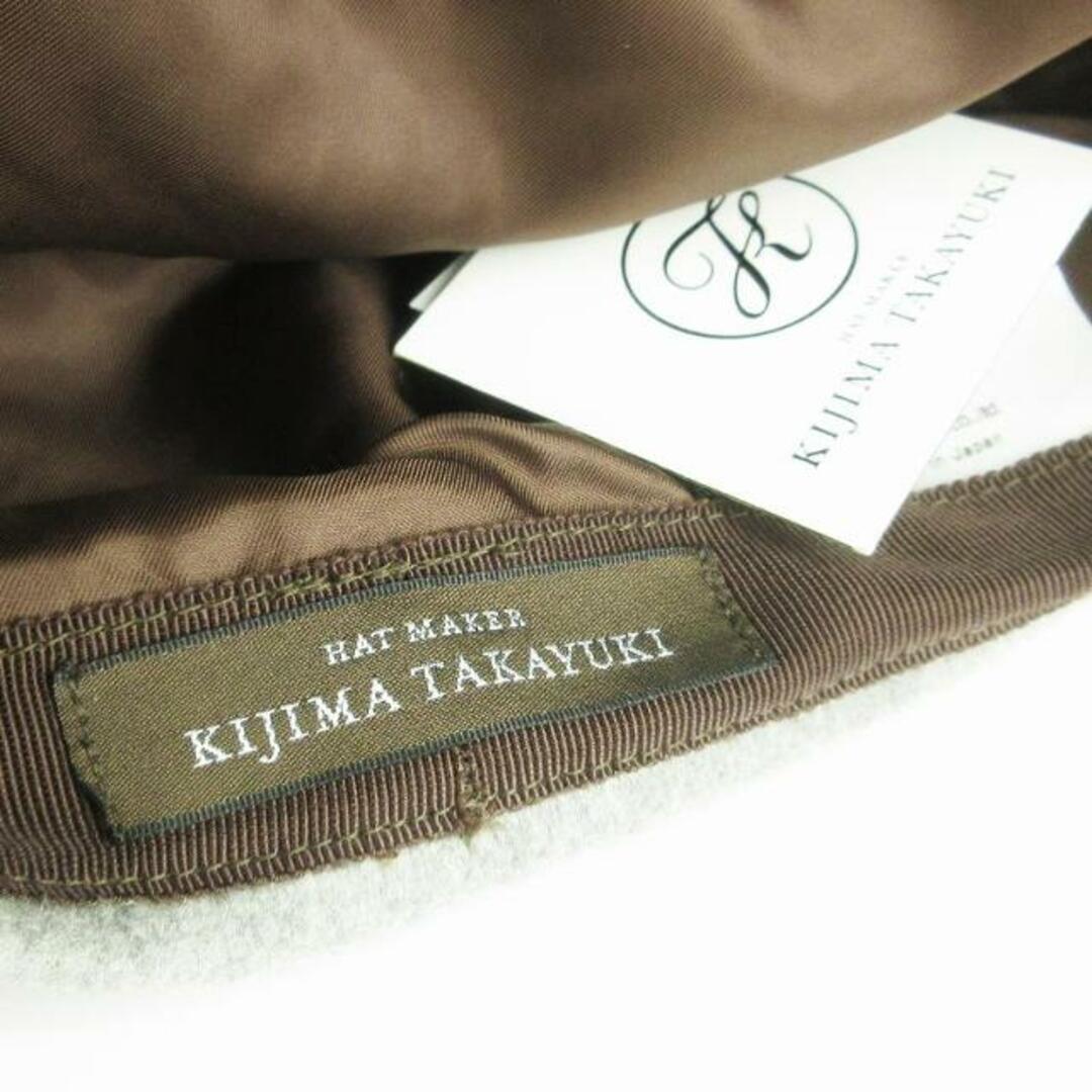 キジマタカユキ キャスケット マリンキャップ カシミヤ 灰色 1 ■SM1 レディースの帽子(キャスケット)の商品写真