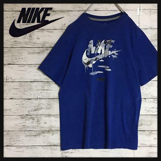 ナイキ(NIKE)の【人気定番】ナイキ　ビッグプリントロゴ入りTシャツ ブルー　K376(Tシャツ/カットソー)