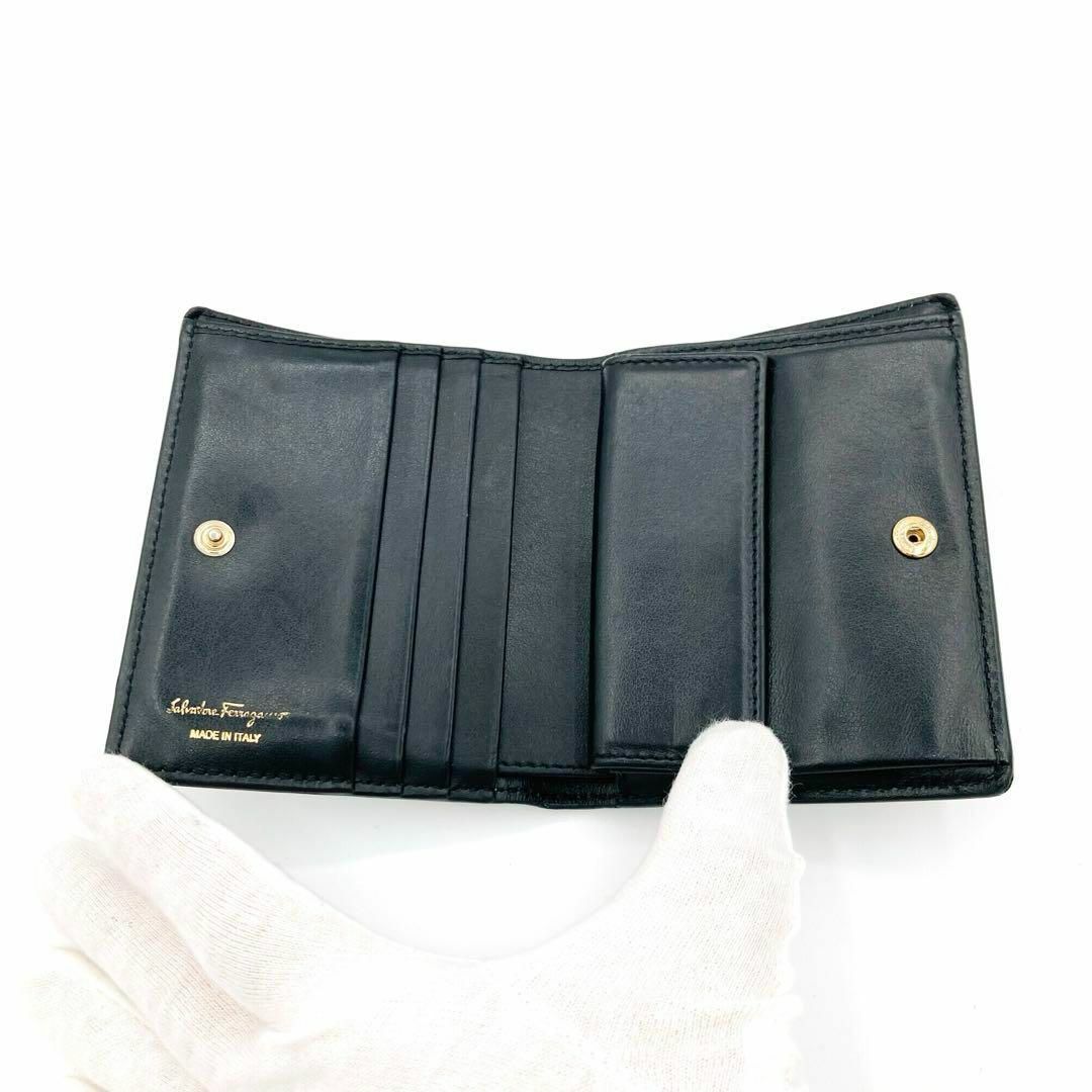 極上品】Ferragamo ミニ財布 シルバー 現行 ダブルガンチーニ 極上品】Ferragamo ミニ財布 シルバー 現行 ダブルガンチーニ