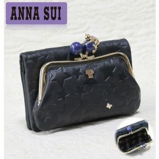 アナスイ(ANNA SUI)の新品タグ付き【アナスイ】プレイングキャット ねこ口金 がま口折り財布 黒(財布)