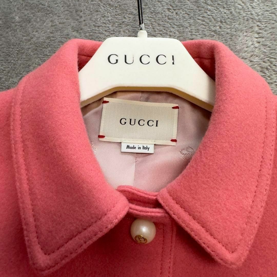 Gucci(グッチ)の【美品】GUCCI グッチ　コート イタリア製 パールボタン　サイズ6 付属品有 キッズ/ベビー/マタニティのキッズ服女の子用(90cm~)(コート)の商品写真