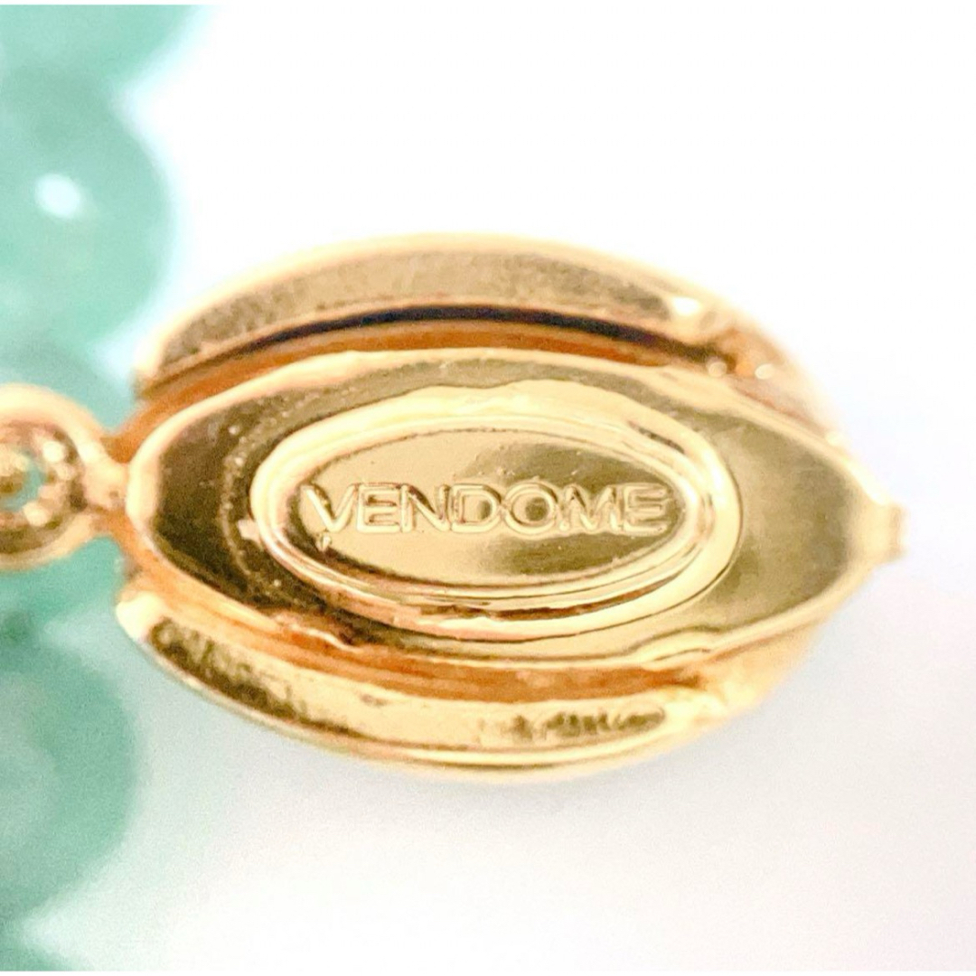 Vendome Aoyama(ヴァンドームアオヤマ)のVENDOME ヴァンドーム 天然石 ネックレス グリーン 緑 石 ゴールド レディースのアクセサリー(ネックレス)の商品写真