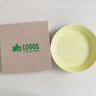 ロゴス(LOGOS)の【非売品】【新品】LOGOS 大きなプレート　イエロー　直径21.5cm(食器)