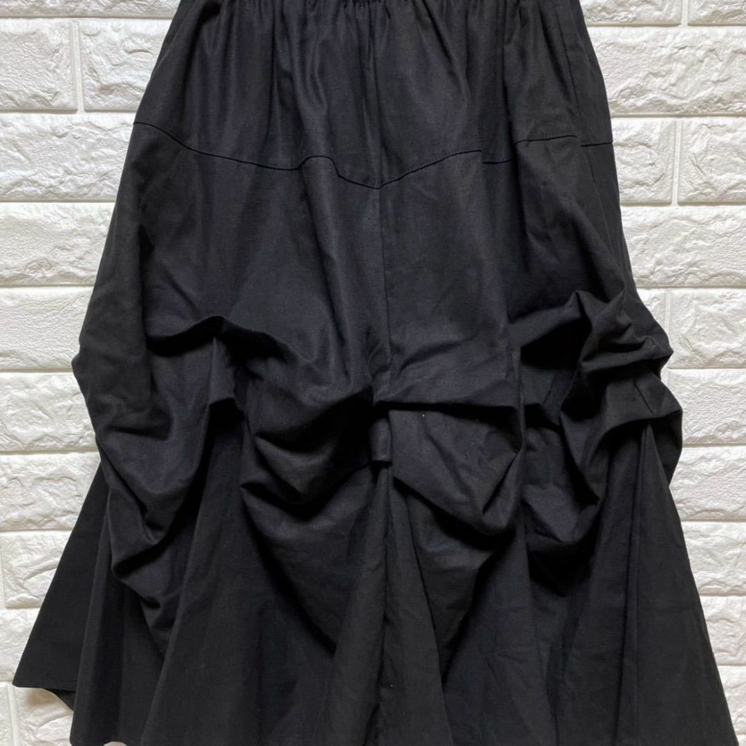 【未使用】esquilo branco　ミモレ丈ティアードスカート　ブラック　黒 レディースのスカート(ひざ丈スカート)の商品写真