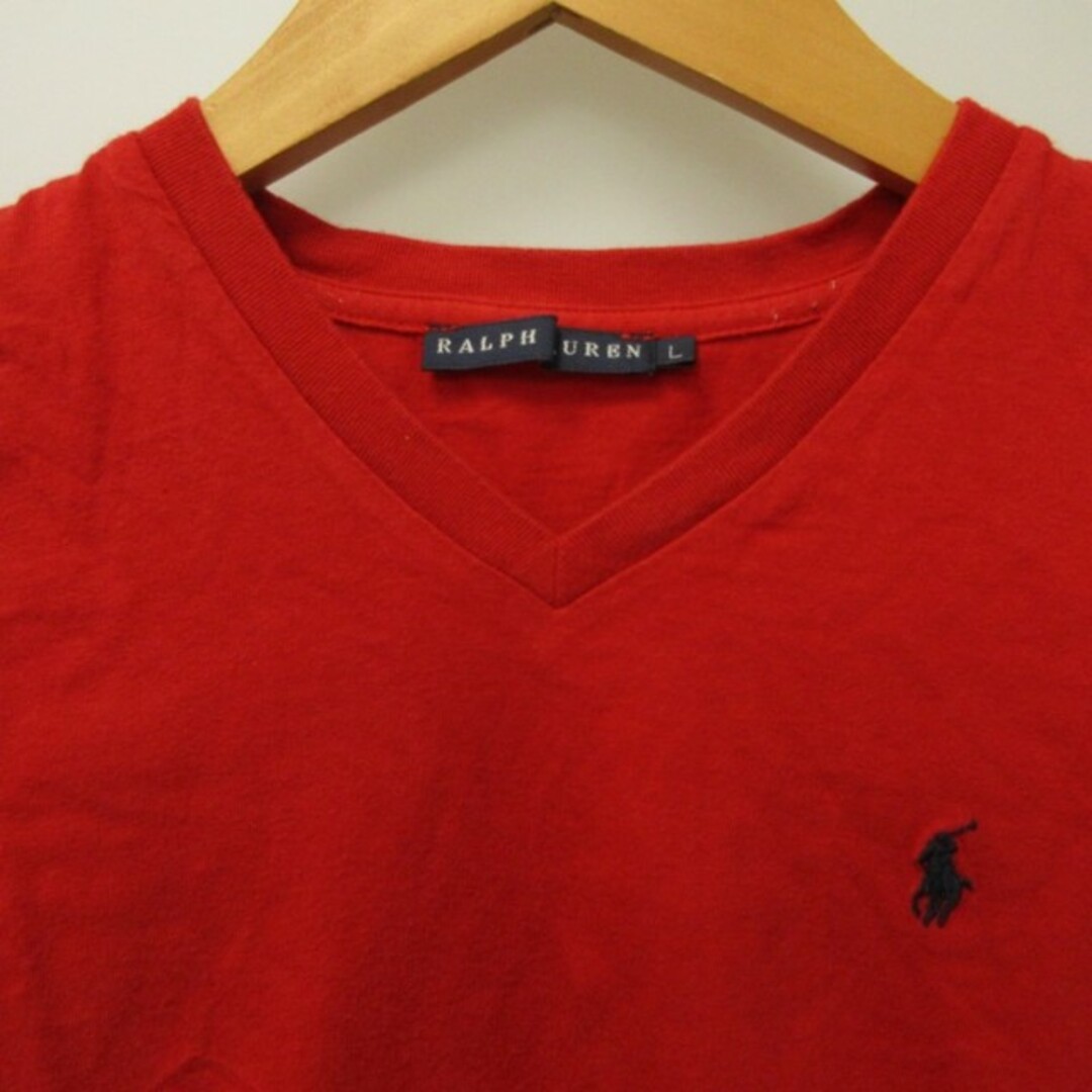 Ralph Lauren(ラルフローレン)のラルフローレン Ｔシャツ カットソー 半袖 ポニーロゴ レッド L IBO48 レディースのトップス(Tシャツ(半袖/袖なし))の商品写真