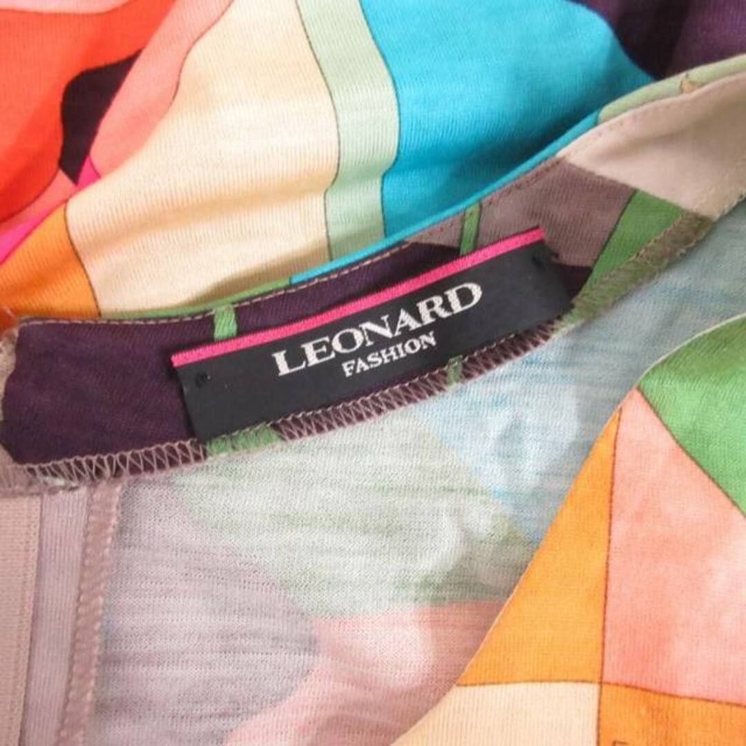 LEONARD(レオナール)のレオナール FASHION ワンピース ドレス 総柄 長袖 S IBO48 レディースのワンピース(ひざ丈ワンピース)の商品写真