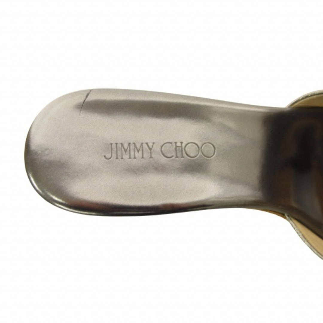 JIMMY CHOO(ジミーチュウ)のジミーチュウ サンダル シューズ ベージュ シルバー 37 1/2 約24.5  レディースの靴/シューズ(サンダル)の商品写真