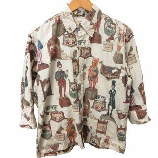 レインスプーナー(Reyn Spooner)のレインスプーナー 美品 総柄シャツ BDシャツ カジュアル ベージュ系 S(シャツ)