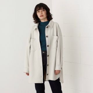 アズールバイマウジー(AZUL by moussy)のAZUL アズール フェイクスエードシャツ(シャツ/ブラウス(長袖/七分))