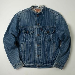 リーバイス(Levi's)の36 80s リーバイス 70506 ストライプ デニムジャケット ビンテージ(Gジャン/デニムジャケット)