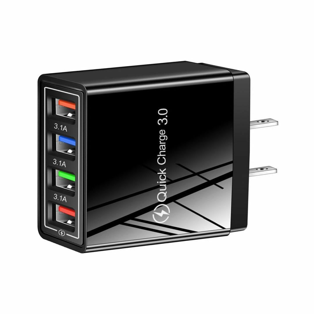 充電アダプター USB電源アダプターACアダプターUSBチャージャーE 40W スマホ/家電/カメラのスマートフォン/携帯電話(バッテリー/充電器)の商品写真