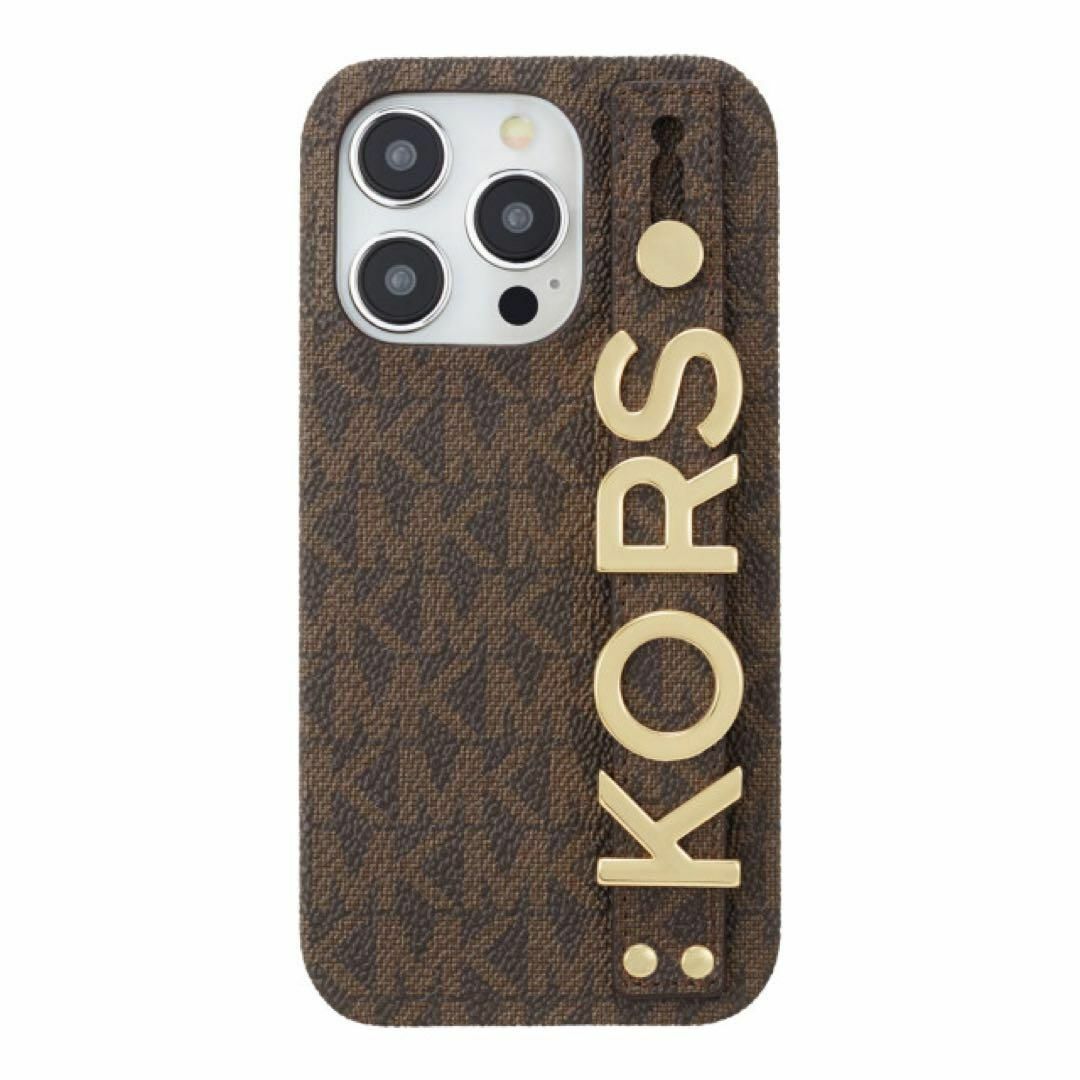 Michael Kors(マイケルコース)のMICHAEL KORS iPhone 14用スマートフォンケース ブラウン スマホ/家電/カメラのスマホアクセサリー(iPhoneケース)の商品写真