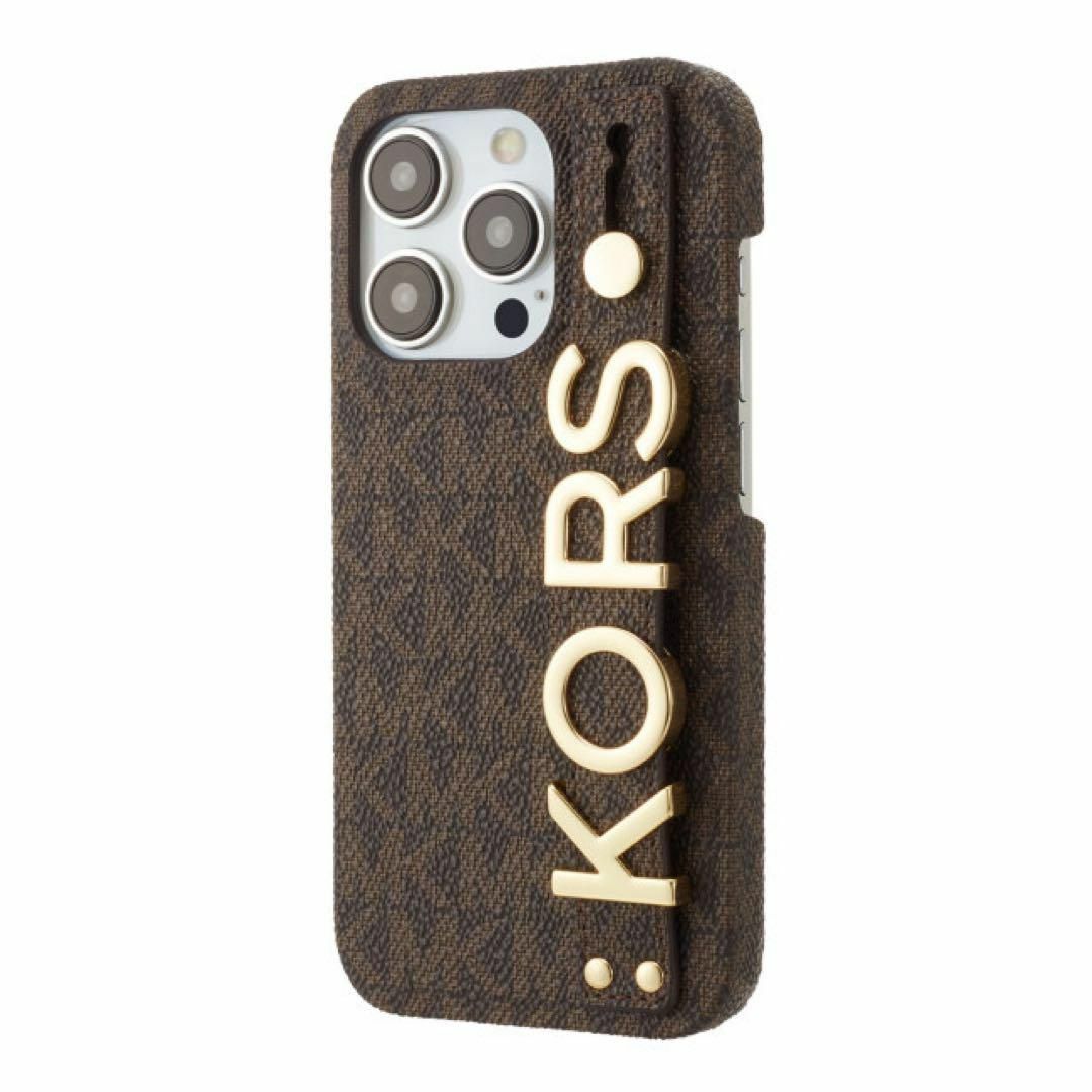 Michael Kors(マイケルコース)のMICHAEL KORS iPhone 14用スマートフォンケース ブラウン スマホ/家電/カメラのスマホアクセサリー(iPhoneケース)の商品写真