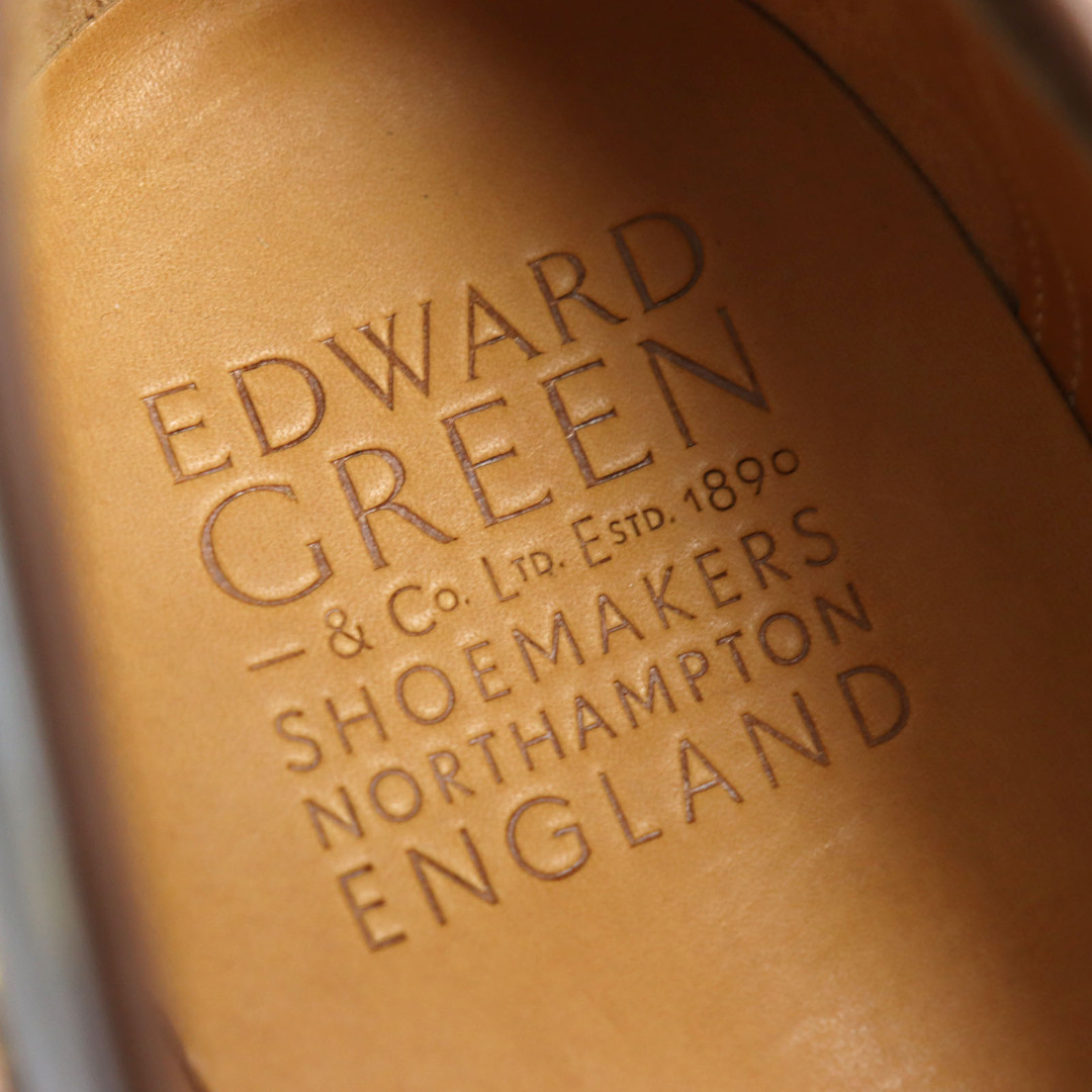 EDWARD GREEN(エドワードグリーン)の極美品○EDWARD GREEN エドワードグリーン 117653 PICCADILLY ピカデリー レザー 184Eラスト グッドイヤーウェルト製法 レザーソール コインローファー ブラウン 9 箱・保存袋付き 英国製 メンズ 定価189,200円 メンズの靴/シューズ(ドレス/ビジネス)の商品写真