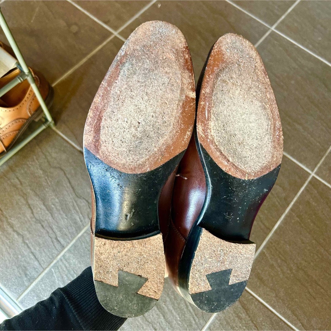 インテレッサ 阪急メンズ館 ビジネス革靴 ボルドー 赤茶 25.5 プレーントゥ メンズの靴/シューズ(ドレス/ビジネス)の商品写真