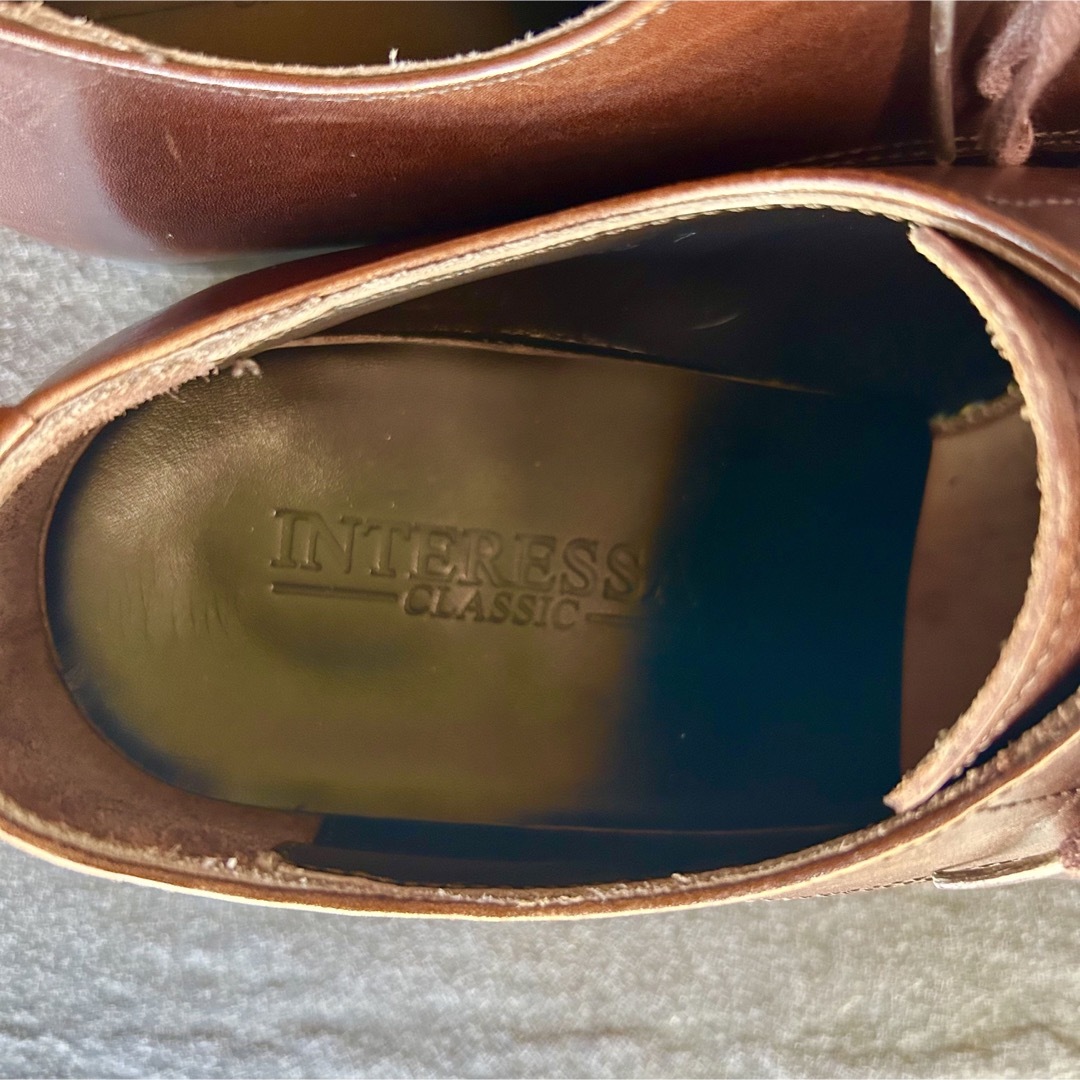 インテレッサ 阪急メンズ館 ビジネス革靴 ボルドー 赤茶 25.5 プレーントゥ メンズの靴/シューズ(ドレス/ビジネス)の商品写真