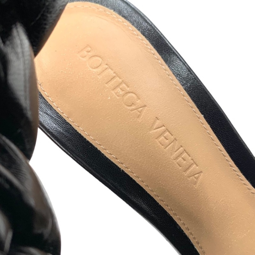 Bottega Veneta(ボッテガヴェネタ)のボッテガヴェネタ BOTTEGAVENETA イントレチャート サンダル 靴 シューズ レザー ブラック クロス ストラップ 編み込み レディースの靴/シューズ(サンダル)の商品写真