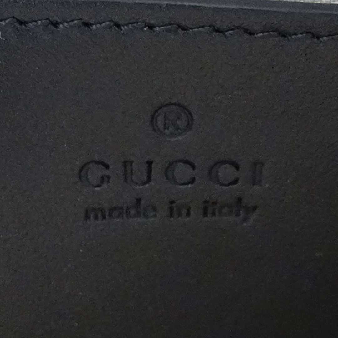 Gucci(グッチ)のグッチ GUCCI バッグ メンズ ブランド ボディバッグ ショルダーバッグ GGエンボス レザー ブラック シルバー金具 700431 斜め掛け【中古】 メンズのバッグ(ウエストポーチ)の商品写真