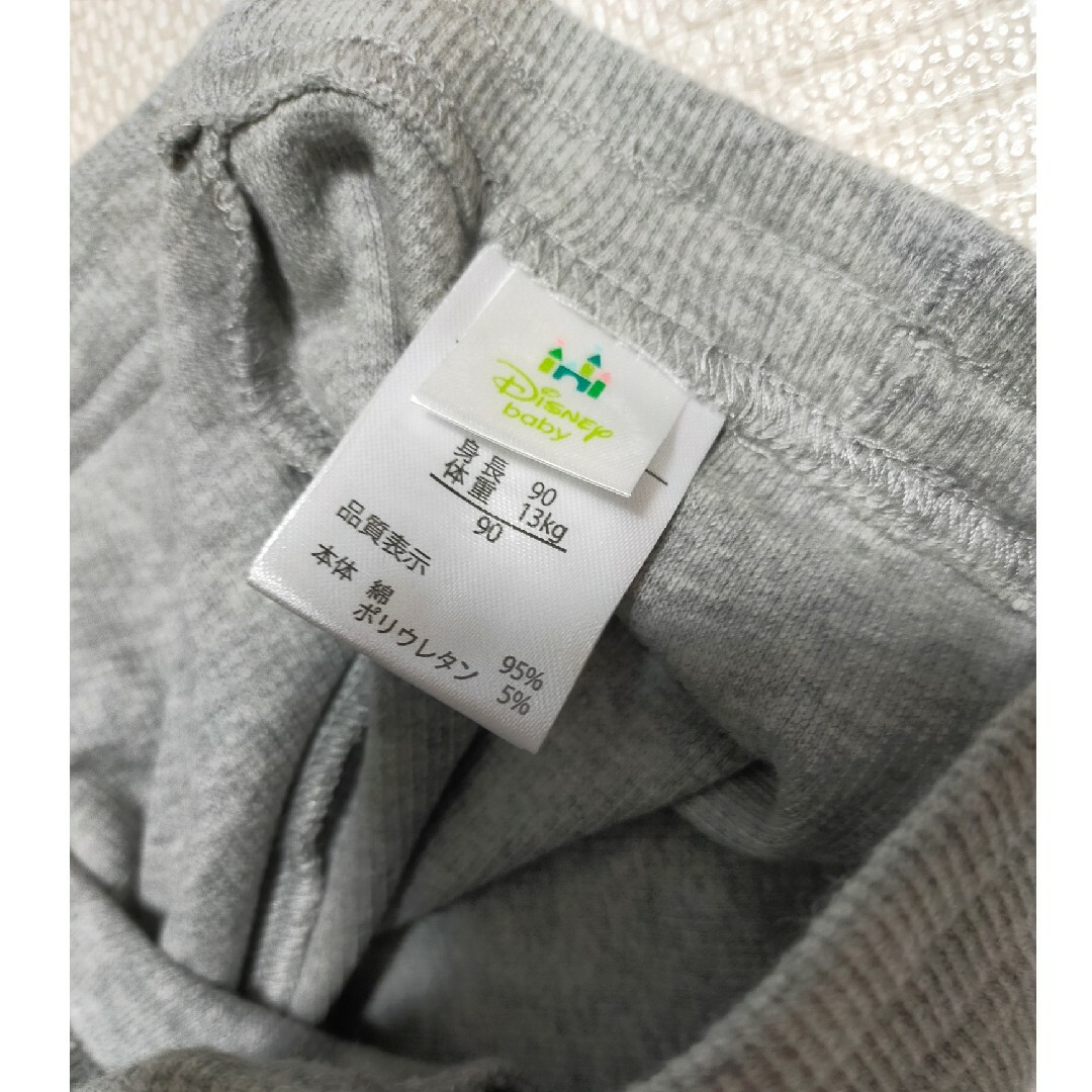 MUJI (無印良品)(ムジルシリョウヒン)の無印良品　長袖Tシャツ　ミッキー　ディズニー　レギンス　2枚セット　90センチ キッズ/ベビー/マタニティのキッズ服女の子用(90cm~)(Tシャツ/カットソー)の商品写真