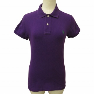 ラルフローレン(Ralph Lauren)のラルフローレン ポロシャツ カットソー  半袖 パープル 紫 M IBO48(ポロシャツ)