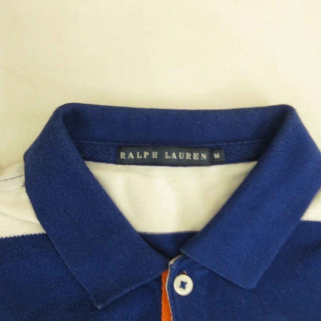 Ralph Lauren(ラルフローレン)のラルフローレン ポロシャツ ラガーシャツ ブルー ホワイト M IBO48 レディースのトップス(ポロシャツ)の商品写真