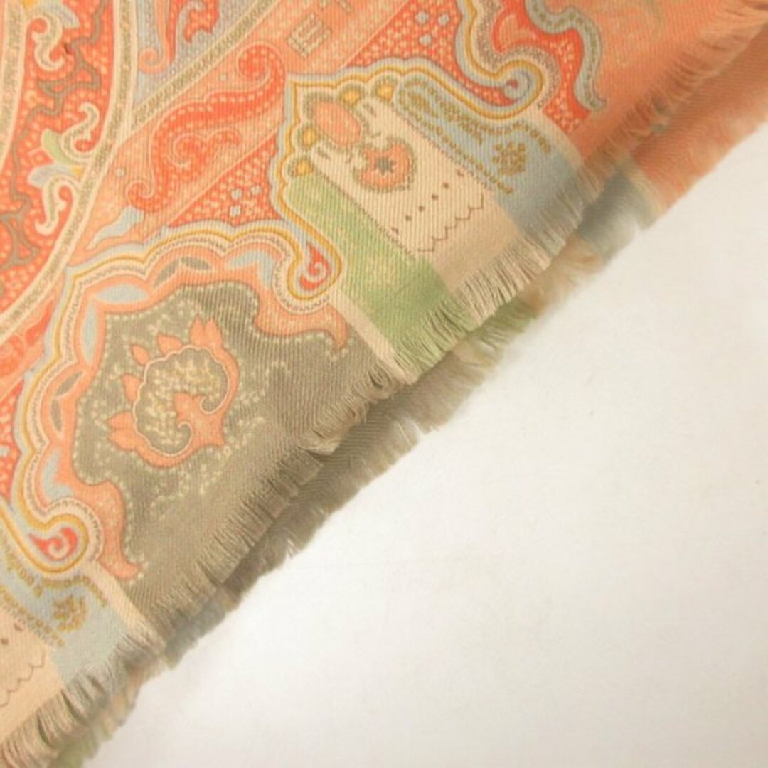 ETRO(エトロ)のエトロ ストール ショール スカーフ ペイズリー柄 オレンジ IBO48 レディースのファッション小物(ストール/パシュミナ)の商品写真