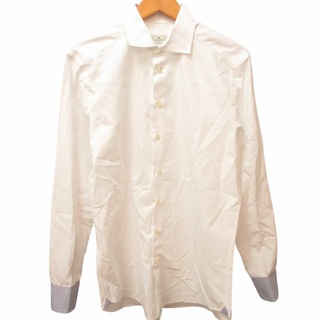 エトロ(ETRO)のエトロ ETRO 美品 シャドーペイズリーシャツ ワイドカラー 白 41 約L(シャツ)