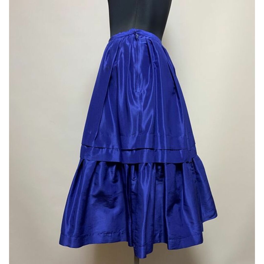 COMME des GARCONS(コムデギャルソン)の【希少・1点物】コムデギャルソン　1989年　ヴィンテージスカート　シルク　紫 レディースのスカート(ひざ丈スカート)の商品写真