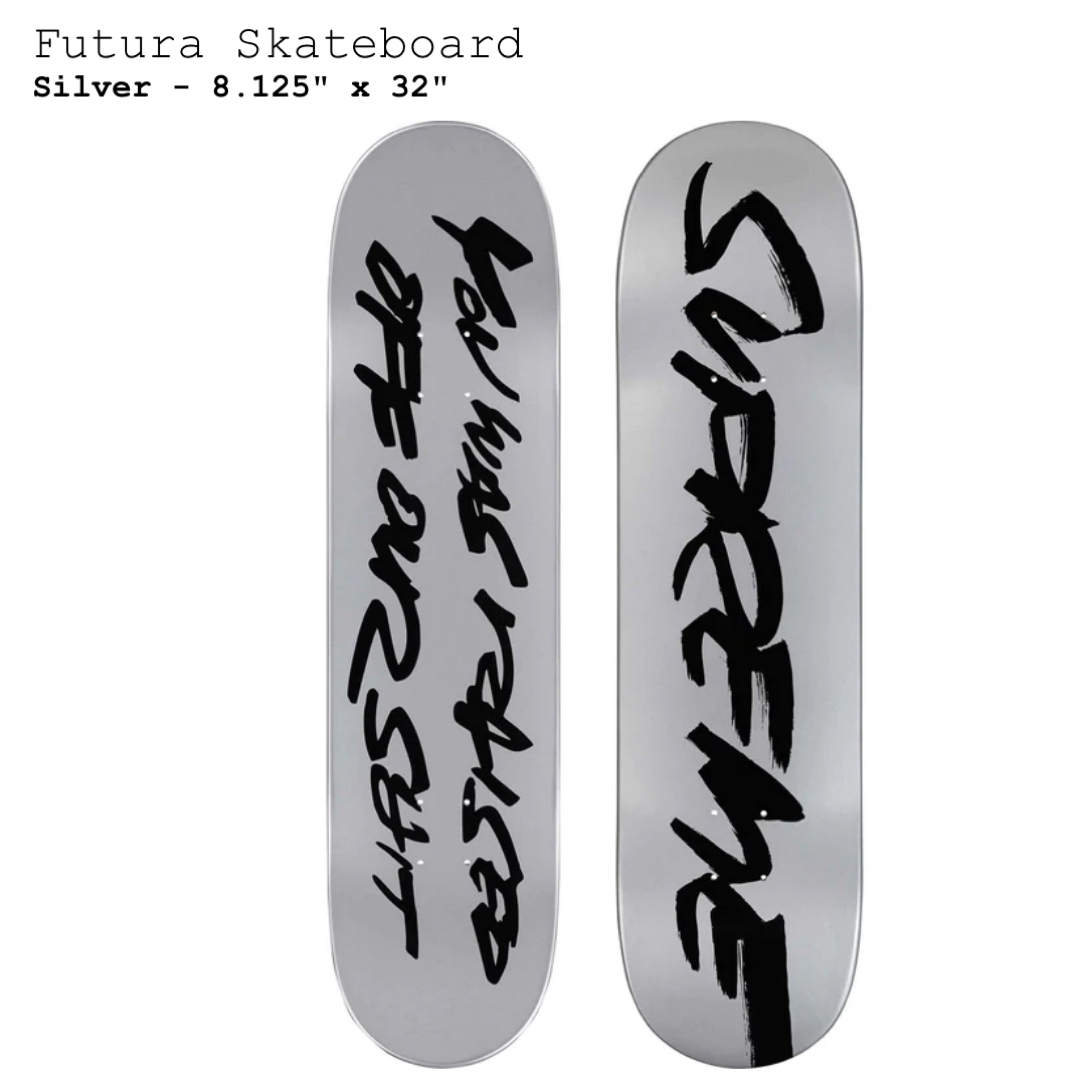 Supreme(シュプリーム)のSupreme Futura Skateboard Deckスケート　シルバー スポーツ/アウトドアのスポーツ/アウトドア その他(スケートボード)の商品写真
