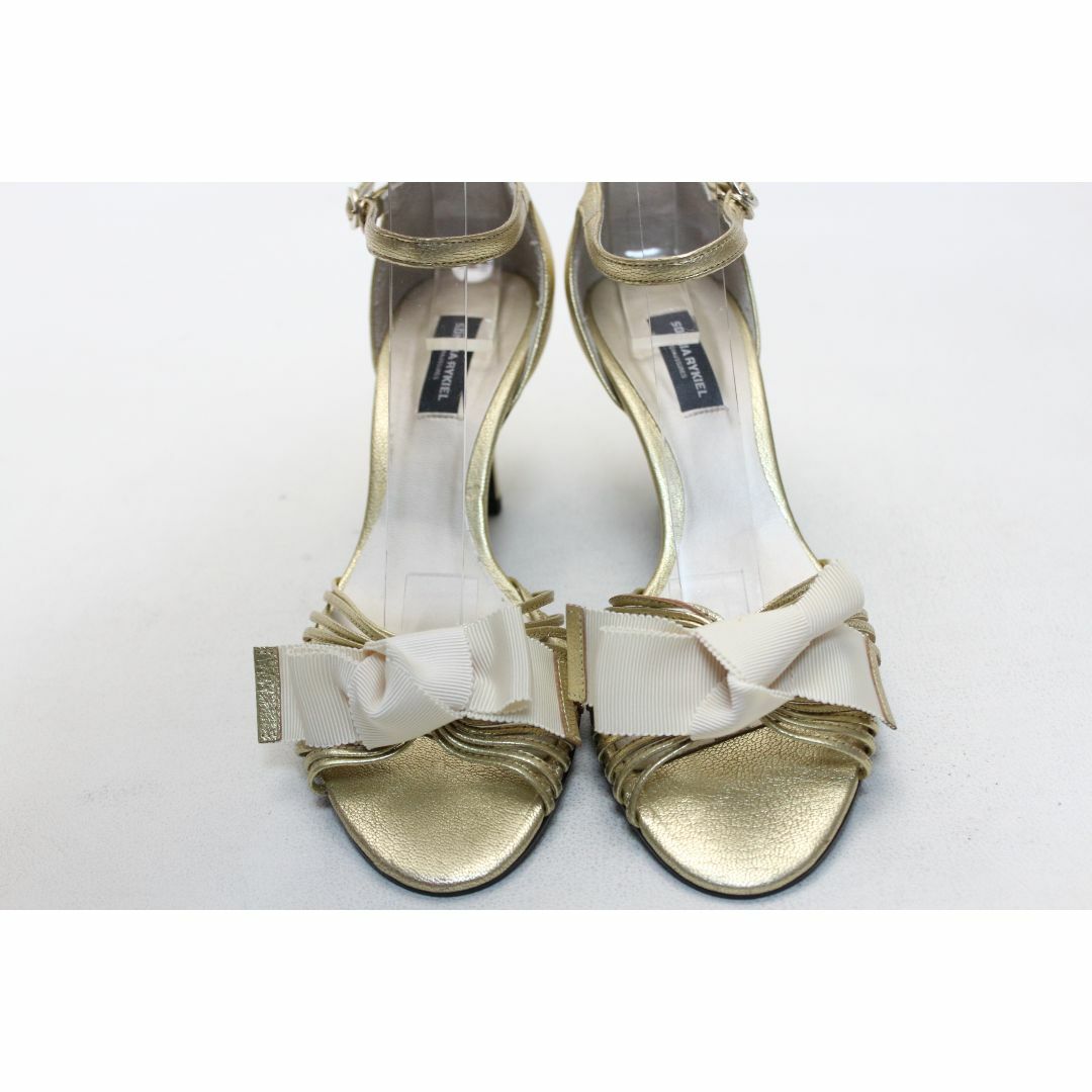 SONIA RYKIEL(ソニアリキエル)のSONIA RYKIEL 本革セパレートリボンパンダル(36半)美品 レディースの靴/シューズ(ハイヒール/パンプス)の商品写真