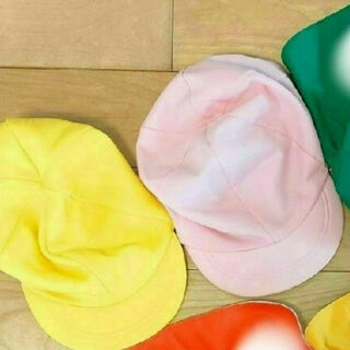 フットマーク(FOOTMARK)のフットマーク　カラー帽子　タレ付き　オレンジ　ピンク　黄色　幼稚園　保育園(帽子)