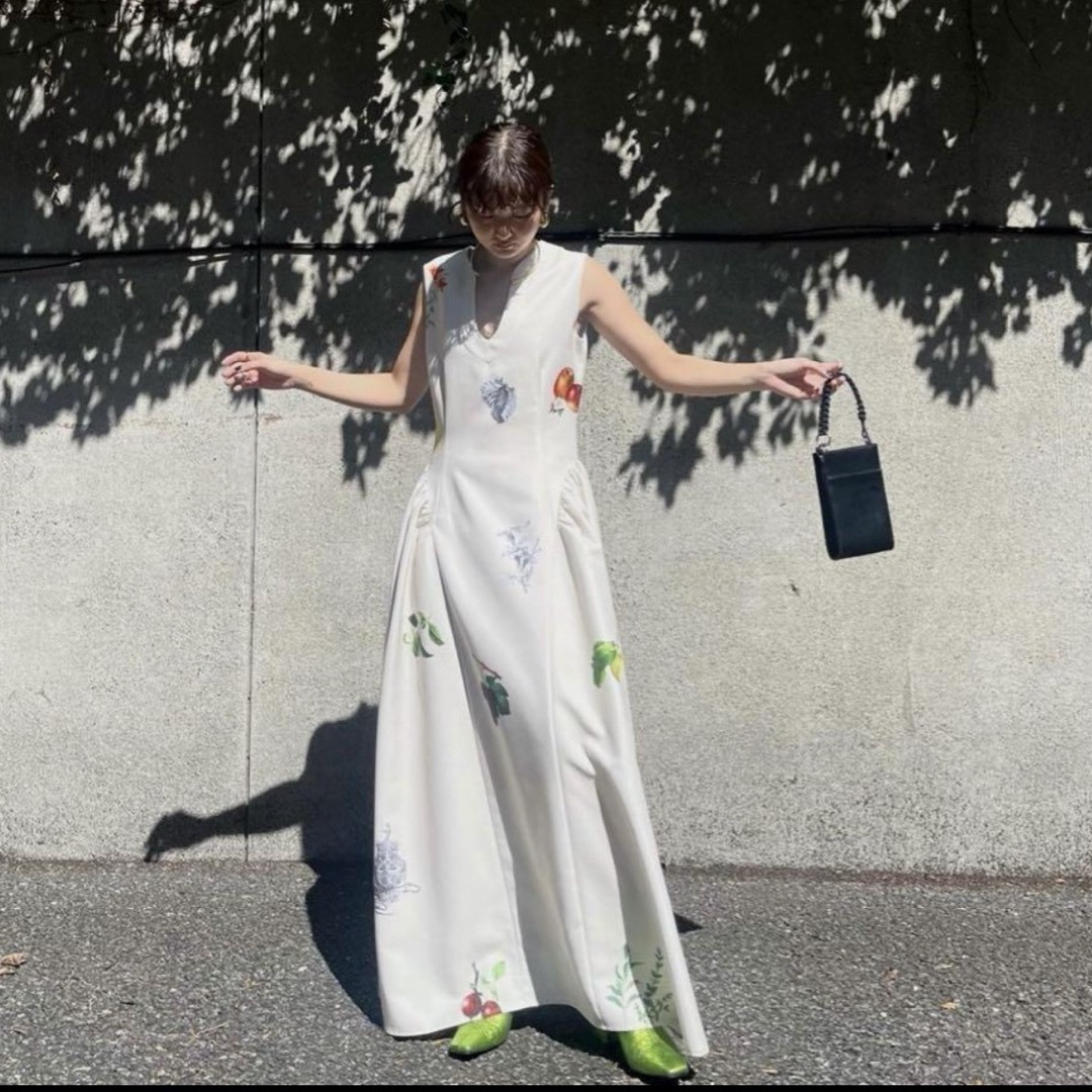 Ameri VINTAGE(アメリヴィンテージ)の限定値下　Ameri❤︎ ELEANOR LINEN LIKE DRESS レディースのワンピース(ロングワンピース/マキシワンピース)の商品写真