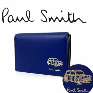 ポールスミス(Paul Smith)のポールスミス  ミニエンボス 三つ折財布 Paul Smith  ブルー 未使用(折り財布)