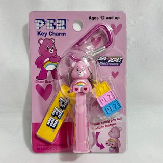 ケアベア(CareBears)の<新品>ケアベア PEZ カラビナ キーリング ピンク PLAZA(キャラクターグッズ)