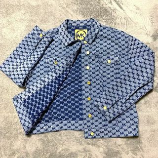 マイケルコース(Michael Kors)の【試着のみ】マイケルコース  モノグラム デニムジャケット L 総柄(Gジャン/デニムジャケット)