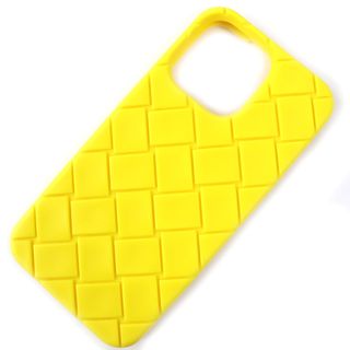 美品△BOTTEGAVENETA ボッテガヴェネタ シリコン iphone 13/13Pro スマホケース モバイルカバー iPhoneケース イエロー レディース(iPhoneケース)