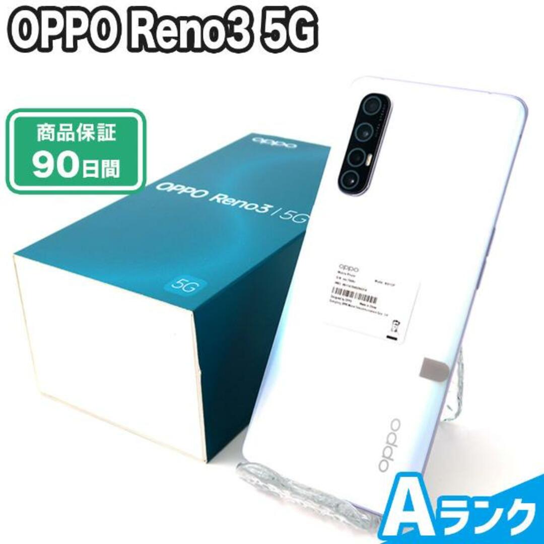 OPPO(オッポ)のNW制限有 SIMロック解除済み OPPO Reno3 5G 128GB ミスティホワイト SoftBank Aランク 本体【ReYuuストア】 スマホ/家電/カメラのスマートフォン/携帯電話(スマートフォン本体)の商品写真