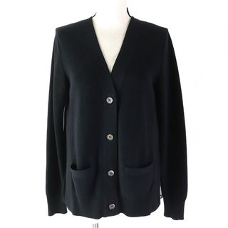 sacai - 美品△Sacai サカイ 20-04904 コットン100％ Fabric Combo Knit Cardigan バックシフォンプリーツ カーディガン ブラック 1 正規品 レディース