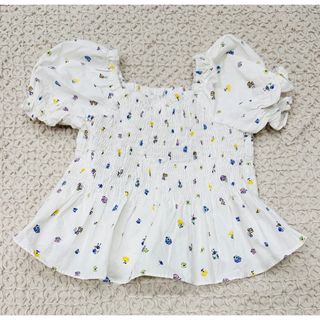 ザラキッズ(ZARA KIDS)のZARA 花柄パフトップス(Tシャツ/カットソー)