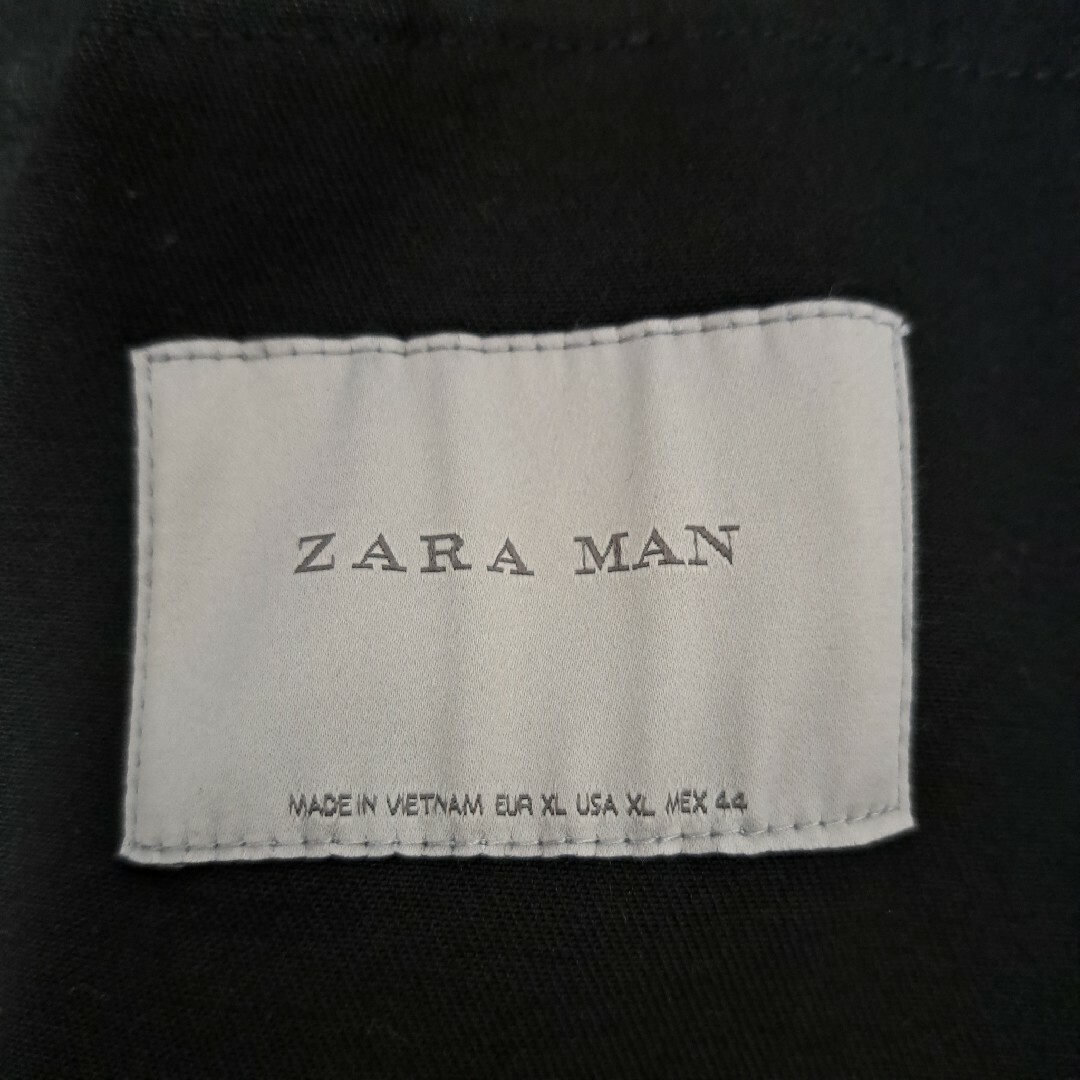 ZARA(ザラ)のZARA MAN【ザラマン】比翼 ジップ ボタン ライダー ブルゾン 黒 XL メンズのジャケット/アウター(ブルゾン)の商品写真