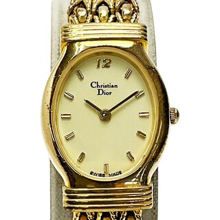 クリスチャンディオール(Christian Dior)の☆☆Christian Dior クリスチャンディオール ブレスウォッチ 3055 ゴールド クォーツ レディース 腕時計(腕時計)