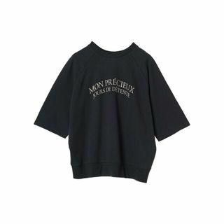 グリーンパークス(green parks)の【ダークグレー】BEST PRICE 2way ミニ裏毛ロゴトレTEE 24SS/五分袖/クルーネック/Tシャツ/レディース(カットソー(長袖/七分))